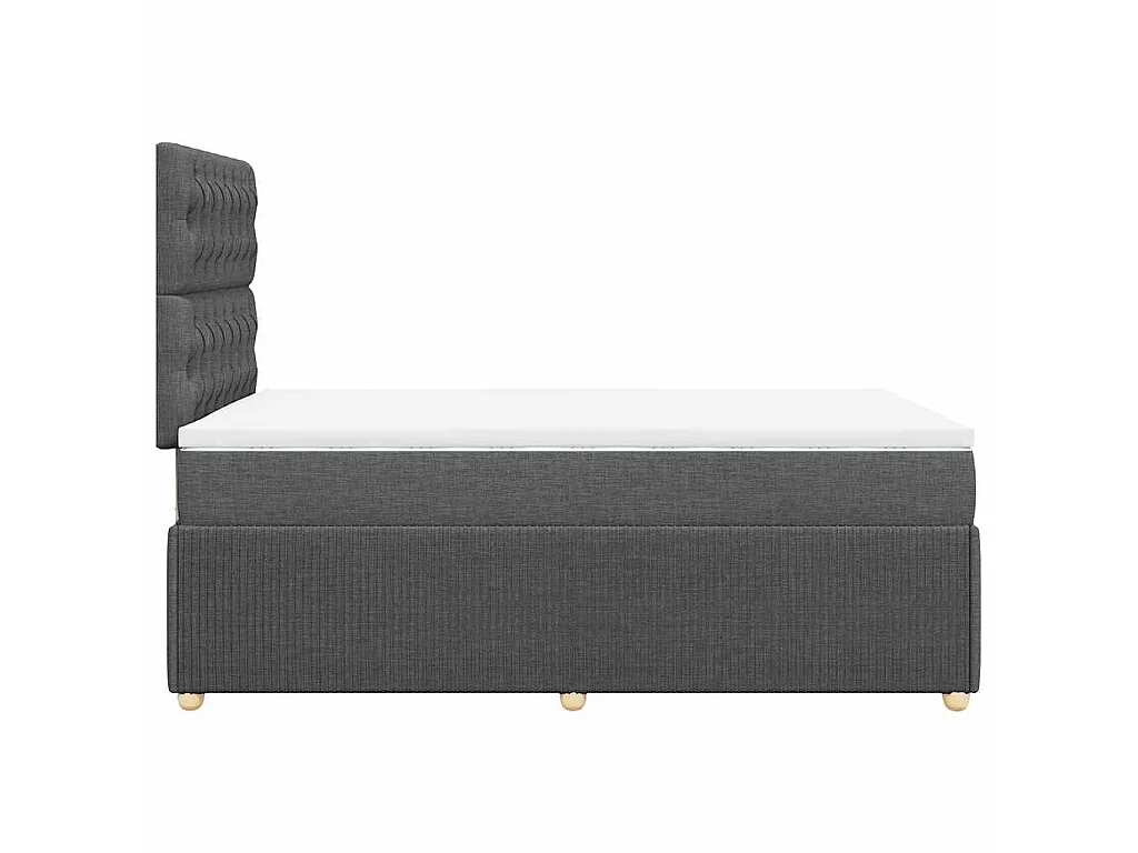 Boxspring met matras stof donkergrijs 120x190 cm