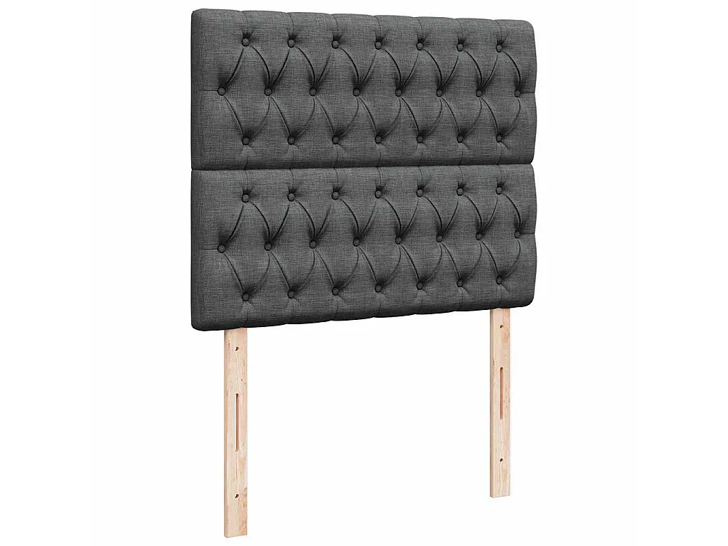 Boxspring met matras stof donkergrijs 120x190 cm