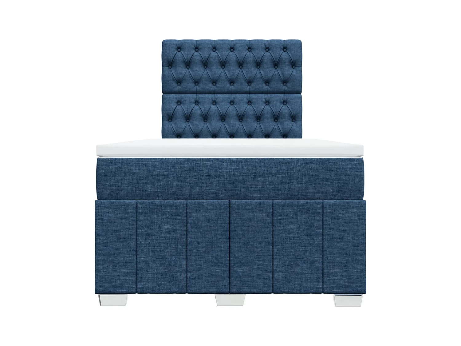 Boxspringbett mit Matratze Blau 120x200 cm Stoff