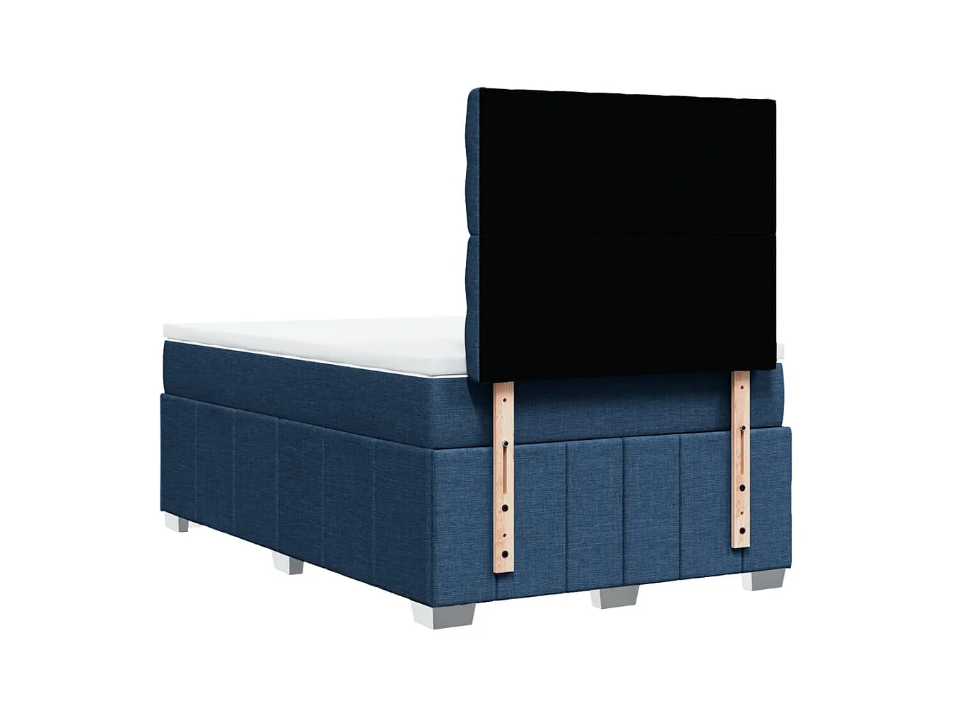 Boxspringbett mit Matratze Blau 120x200 cm Stoff