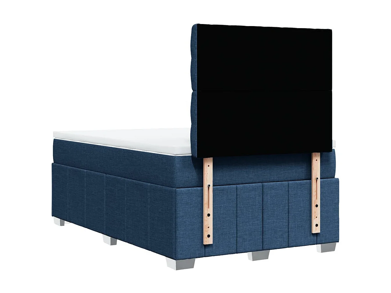 Cama com molas/colchão 120x200 cm tecido azul