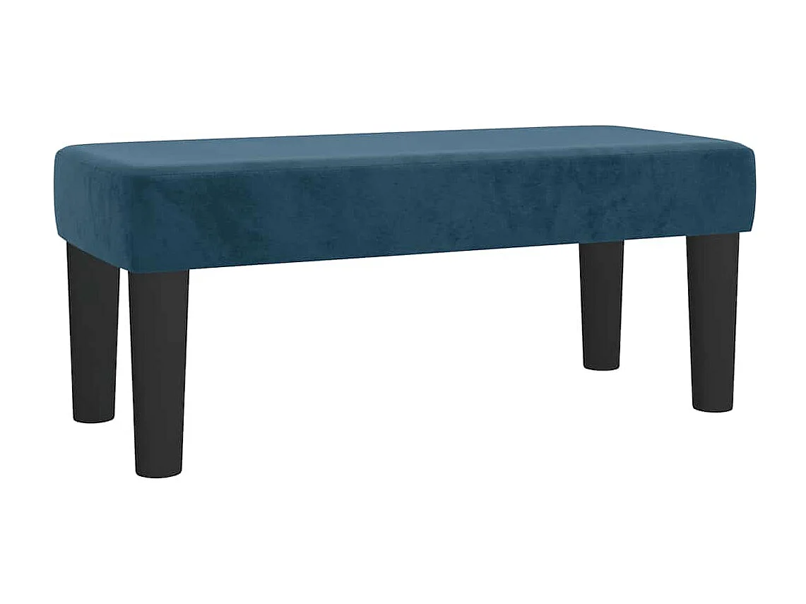 Sommier à lattes de lit et matelas bleu foncé 120x190cm velours