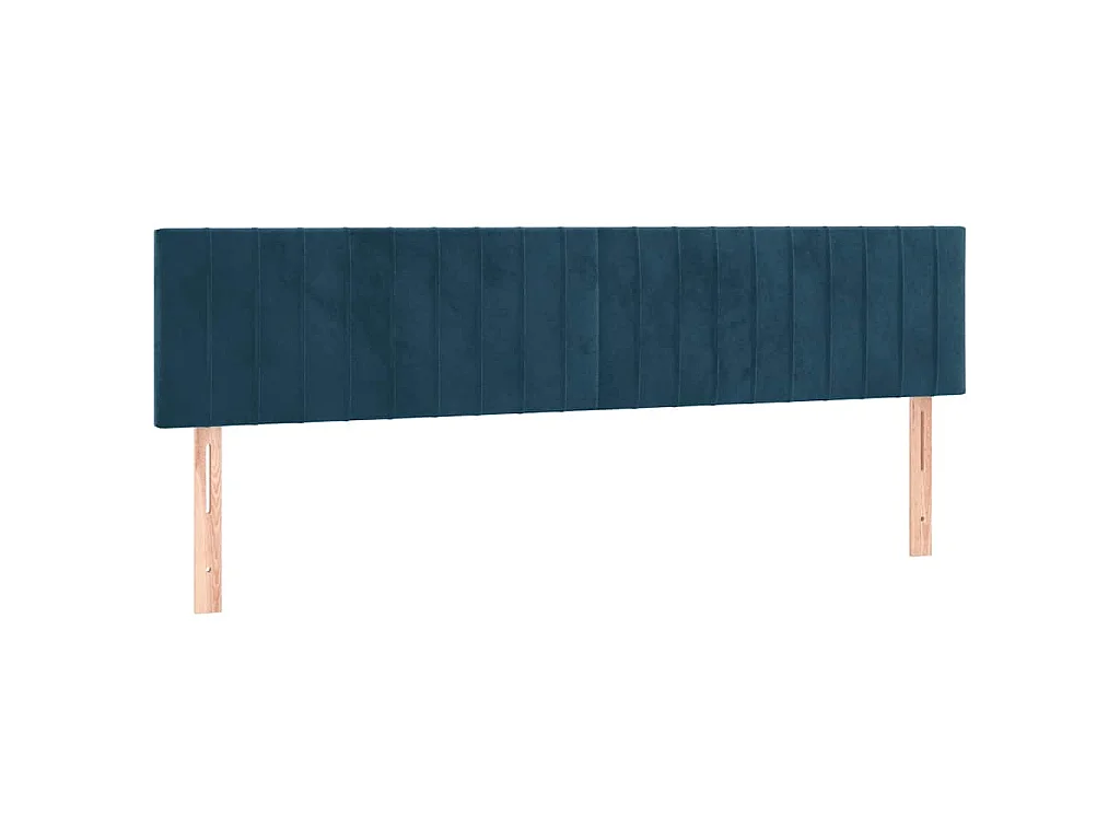 Boxspring met matras fluweel donkerblauw 120x190 cm