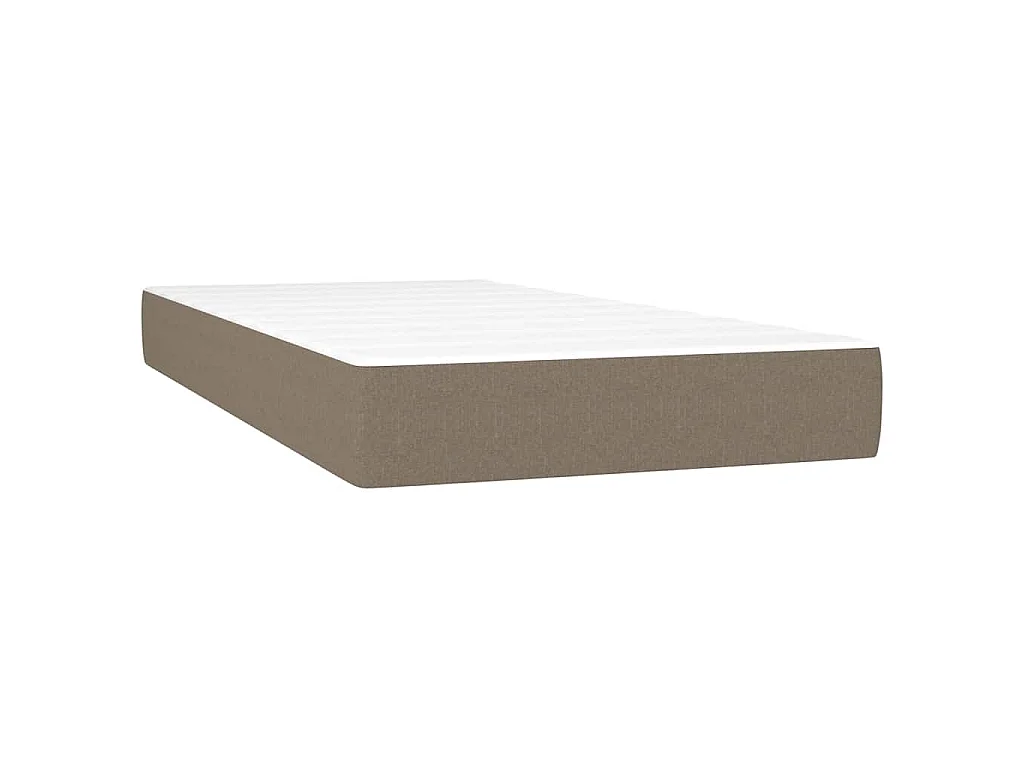 Boxspringbett mit Matratze & LED Taupe 120x190 cm Stoff