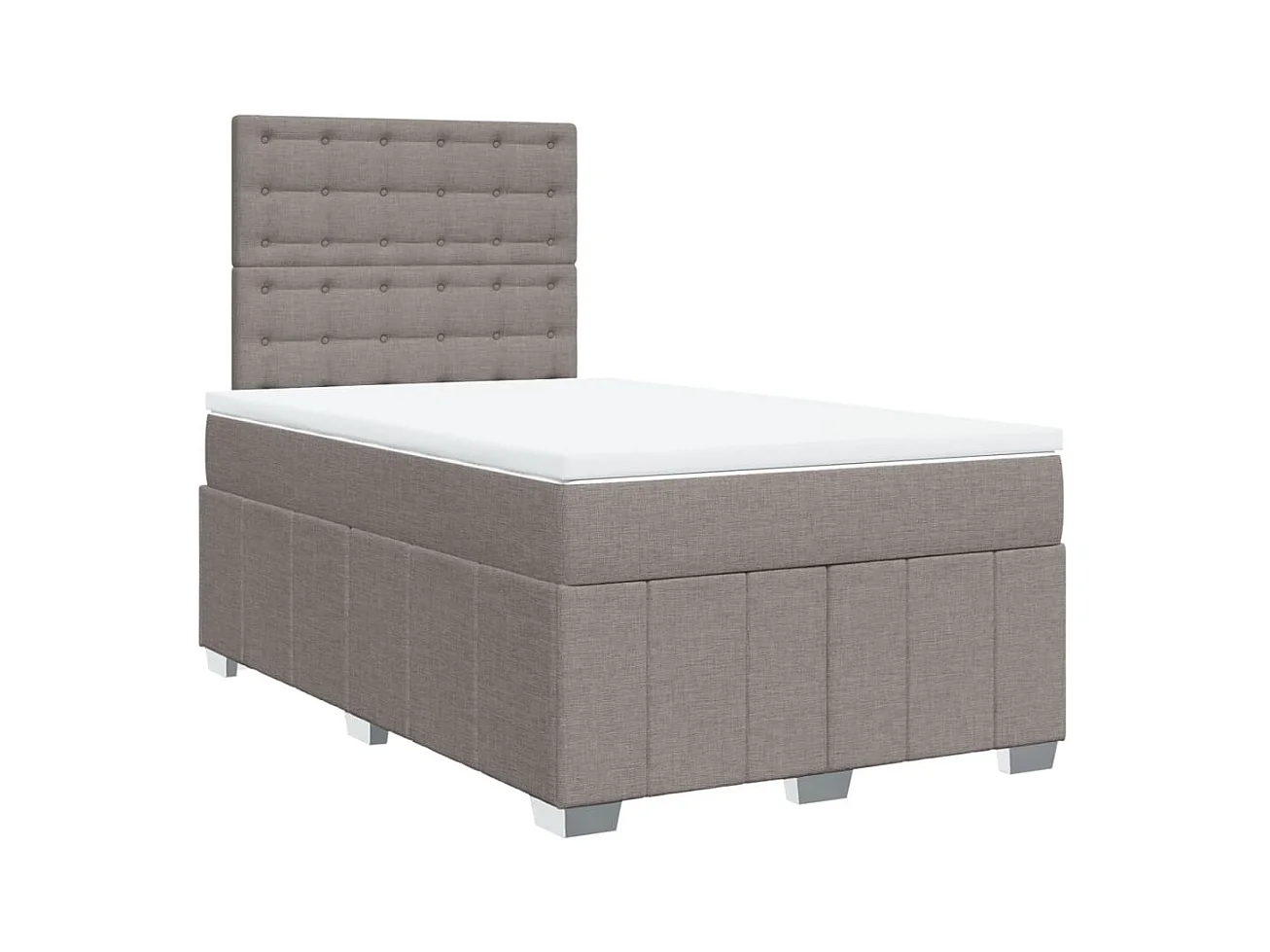 Sommier à lattes de lit avec matelas taupe 120x190 cm tissu
