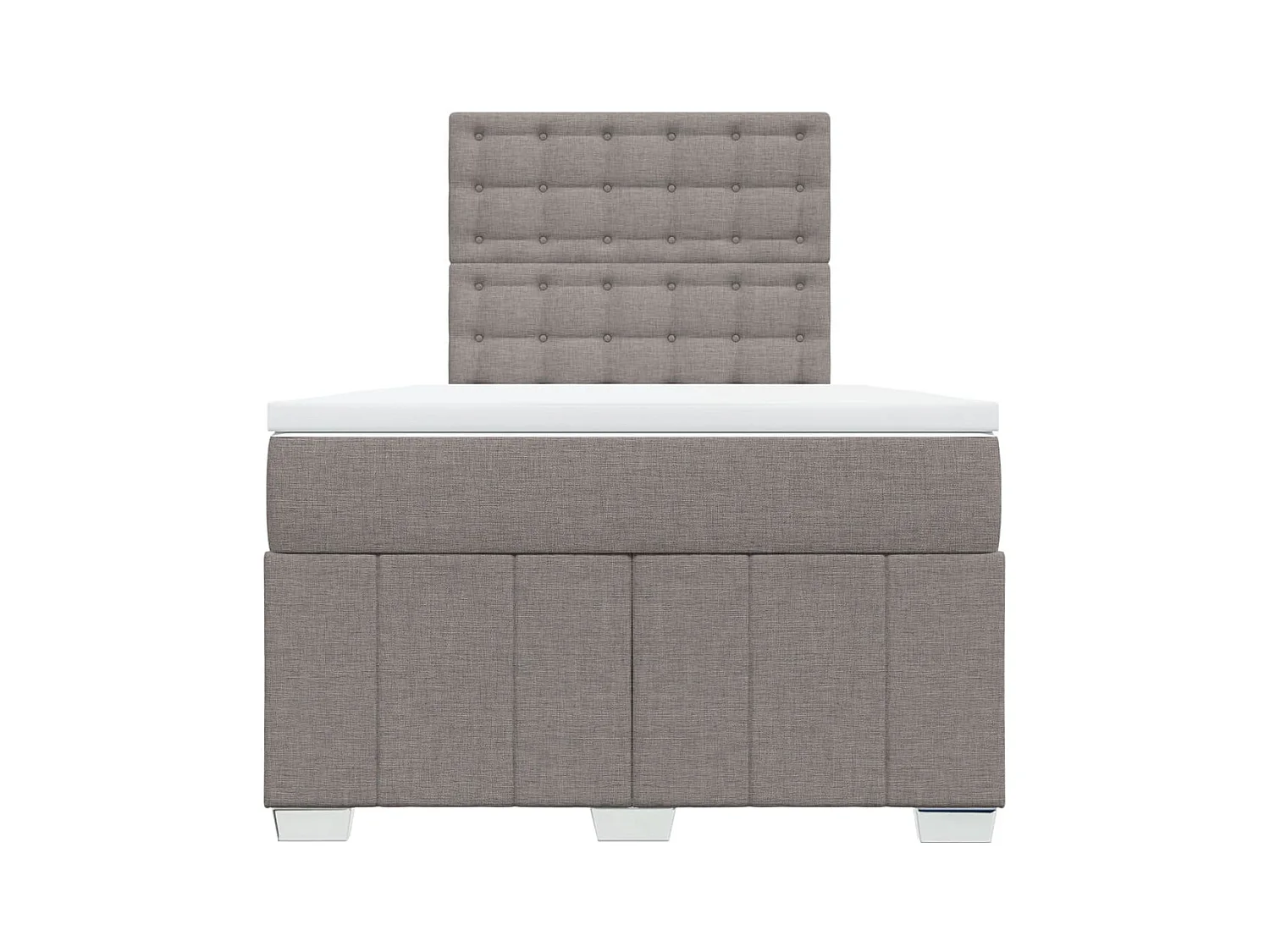 Sommier à lattes de lit avec matelas taupe 120x190 cm tissu