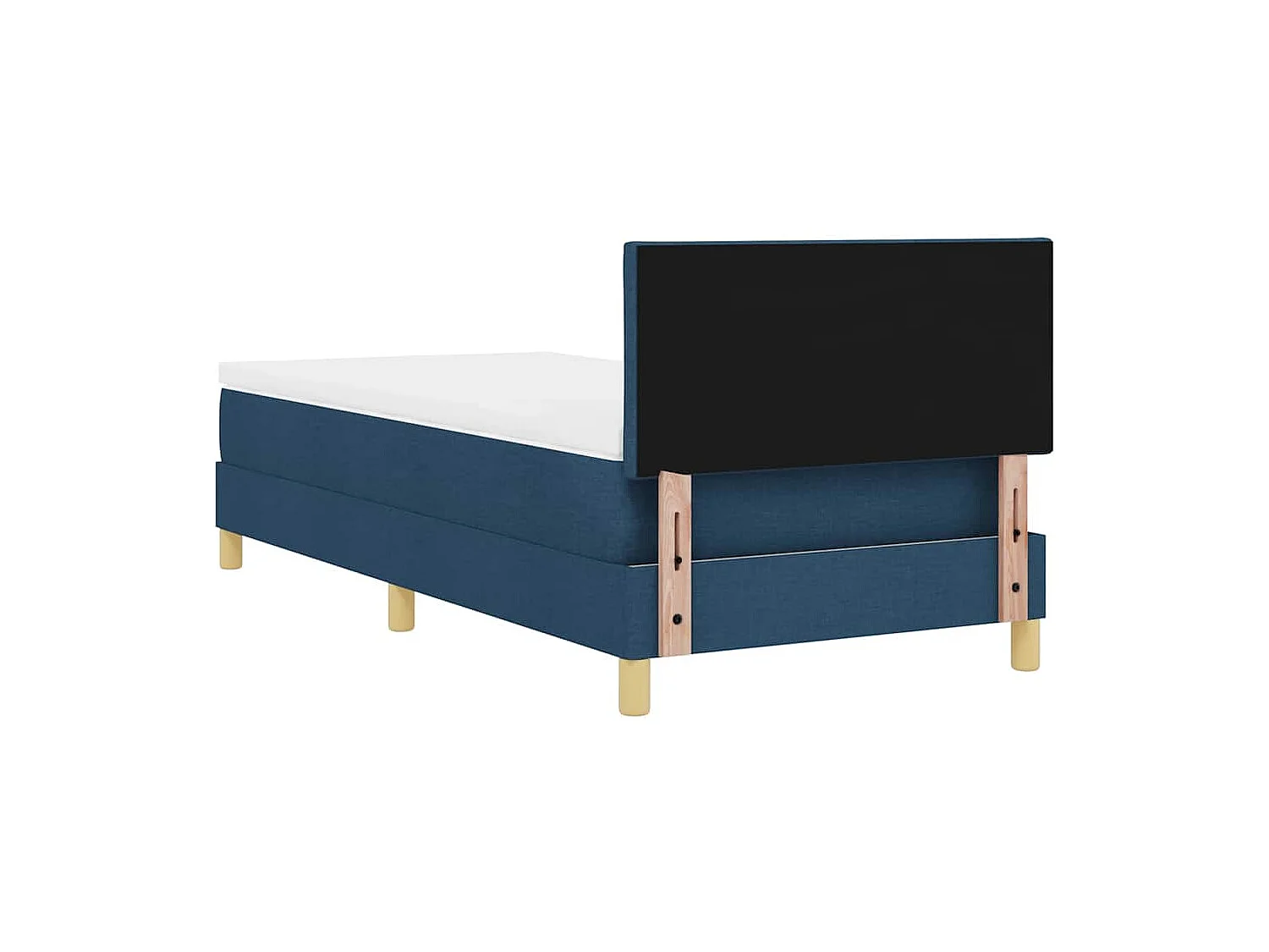 Letto a molle con materasso Blu 100 x 200 cm Tessuto