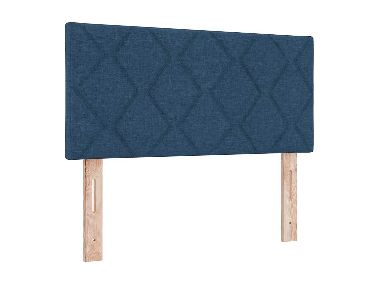Boxspringbett mit Kissen mit Kopfteil Blau 100 x 200 cm Stoff