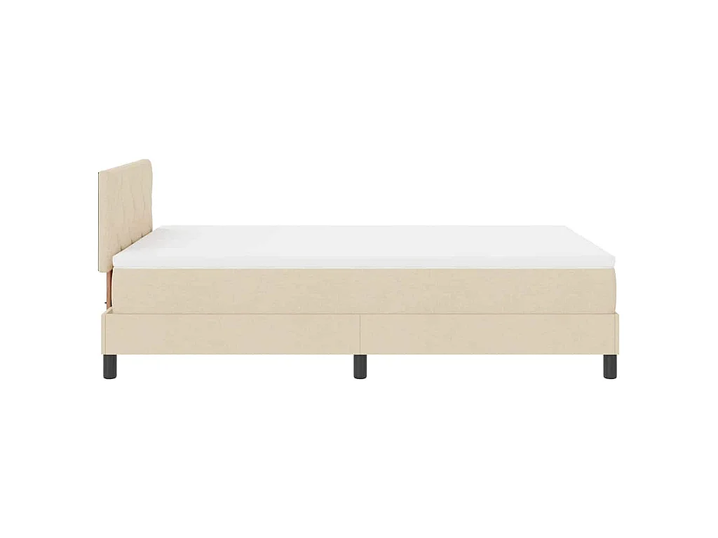 Boxspringbed met kussen met hoofdeinde Crème 120 x 190 cm Stof