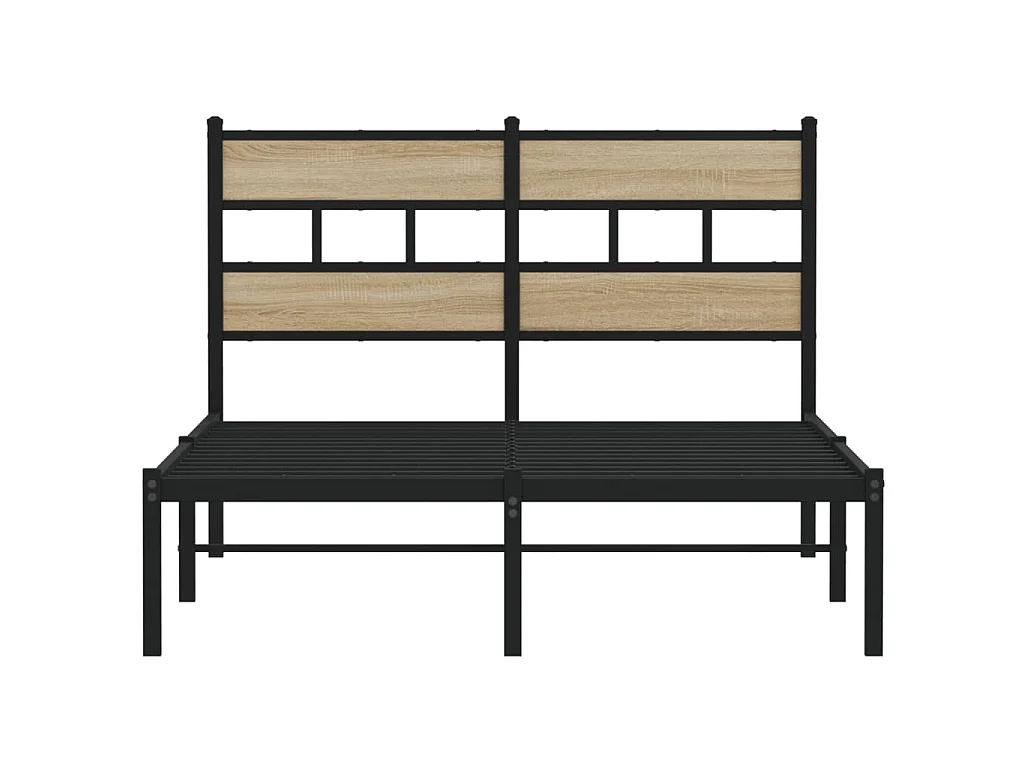 Bedframe zonder matras metaal sonoma eikenkleurig 120x190 cm