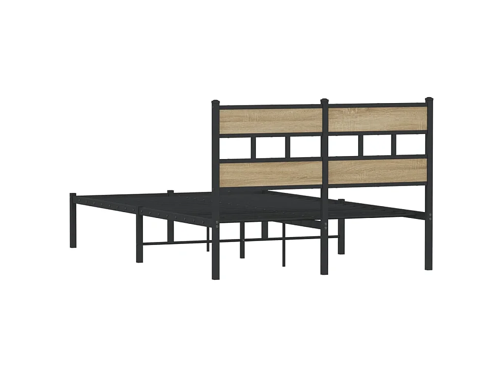 Bedframe zonder matras metaal sonoma eikenkleurig 120x190 cm