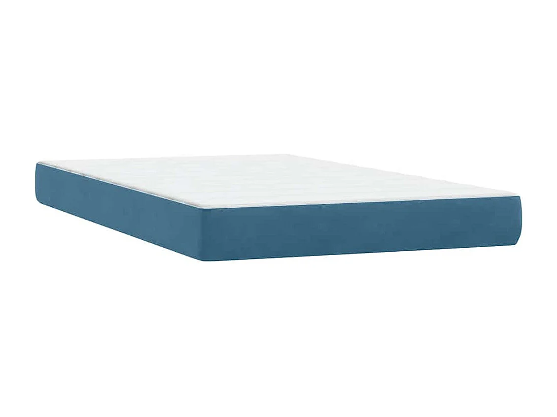 Boxspringbett mit Matratze & LED Dunkelblau 120x210 cm Samt