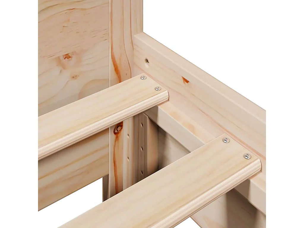 Estructura de cama sin colchón madera maciza de pino 120x190 cm