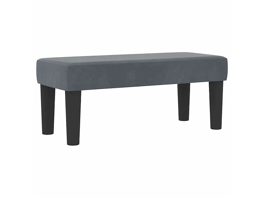 Letto a molle con testiera Grigio scuro 200 x 100 cm Velluto
