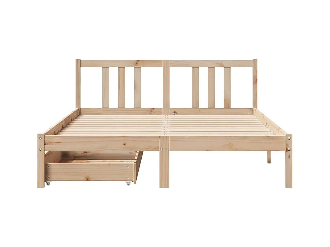 Cadre de lit sans matelas 120x200 cm bois de pin massif