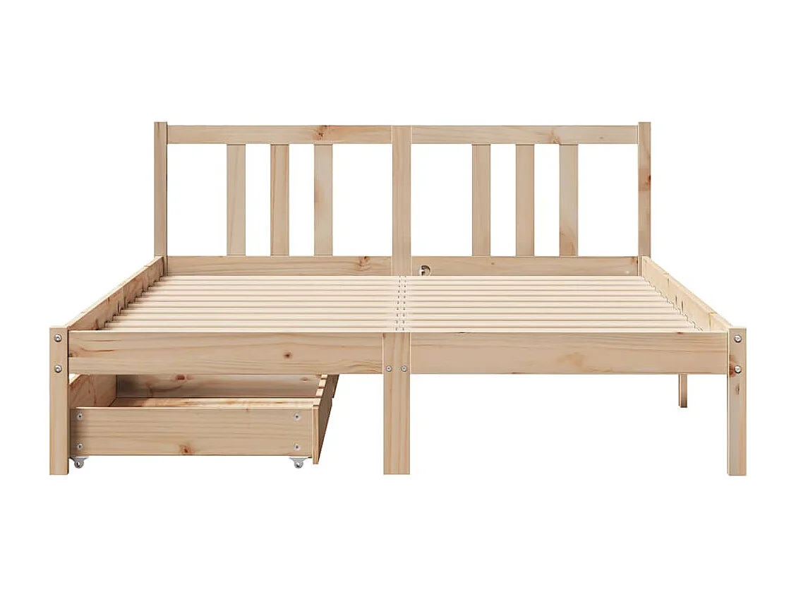 Bedframe zonder matras massief grenenhout 120x200 cm