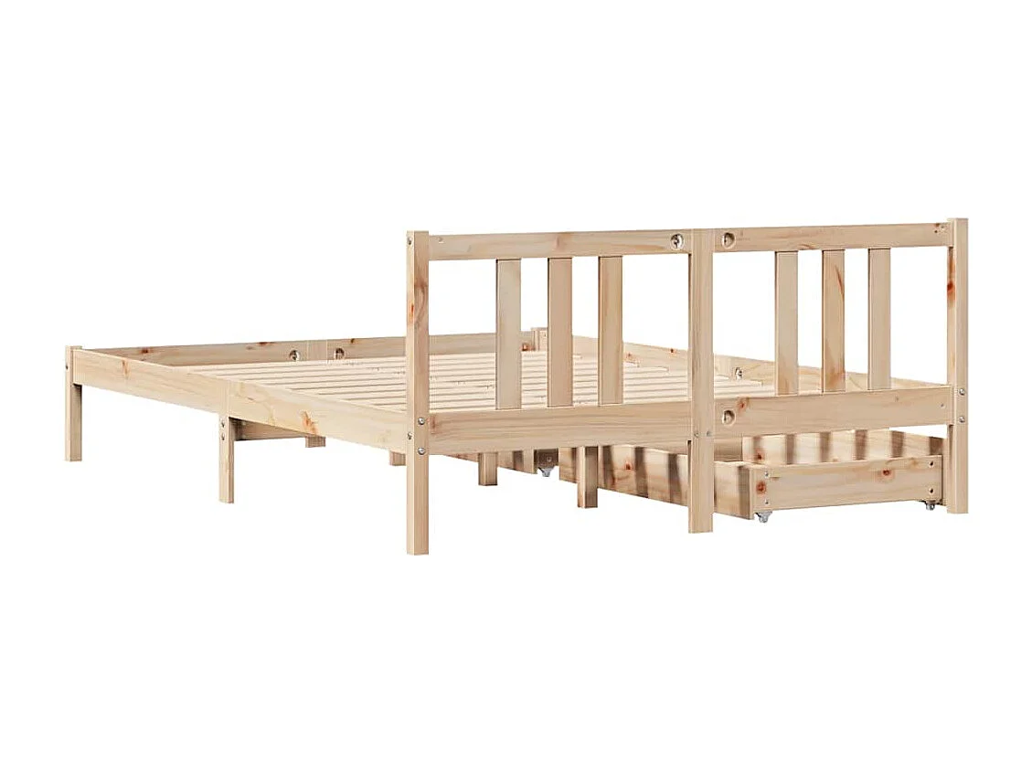 Bedframe zonder matras massief grenenhout 120x200 cm