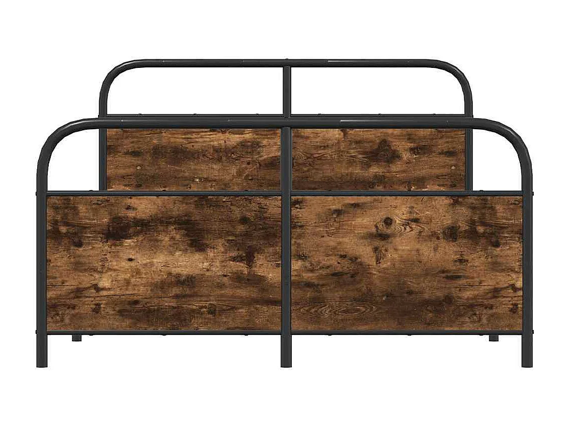Bettgestell ohne Matratze 120x200 cm Räuchereiche Holzwerkstoff
