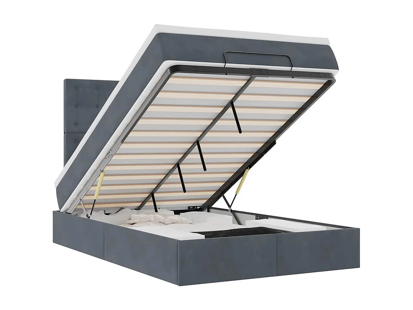 Ottoman bed met matrassen en LED's 120x190cm fluweel