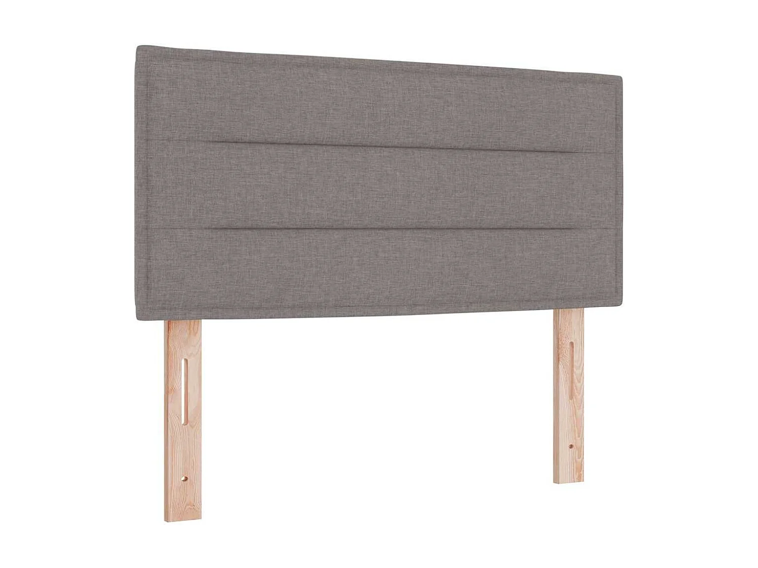 Boxspringbett mit Kissen mit Kopfteil Taupe 120 x 200 cm Stoff