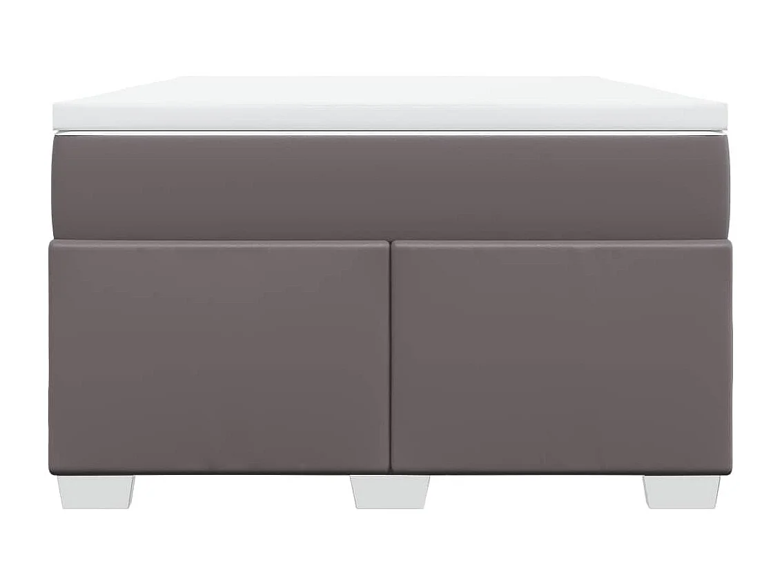 Giroletto a Molle con Materasso Grigio 120x200 cm in Similpelle