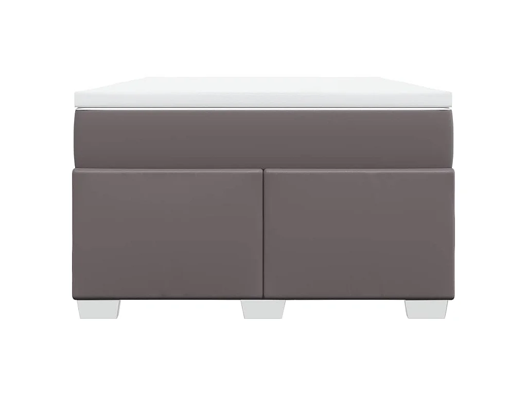 Giroletto a Molle con Materasso Grigio 120x200 cm in Similpelle