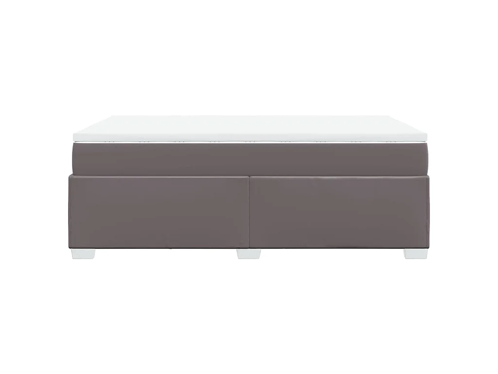 Giroletto a Molle con Materasso Grigio 120x200 cm in Similpelle