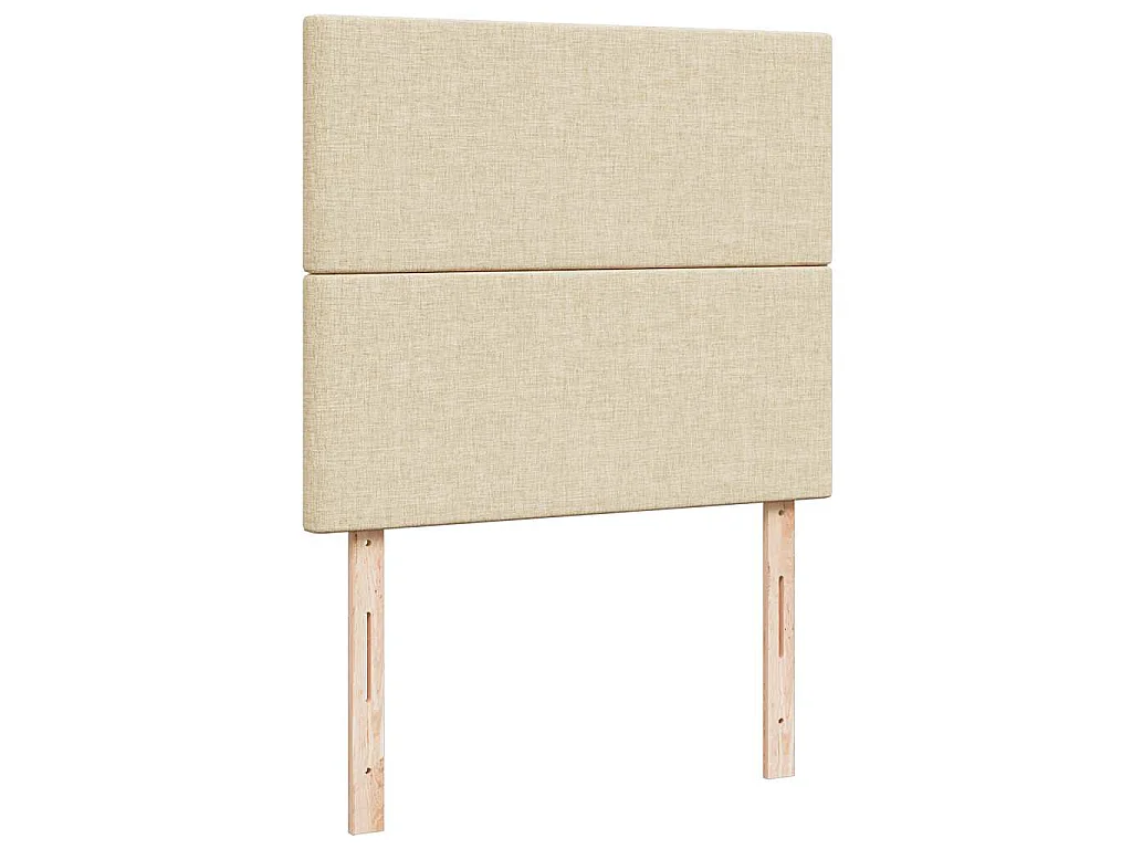 Boxspringbett mit Matratze Creme 120x190 cm Stoff
