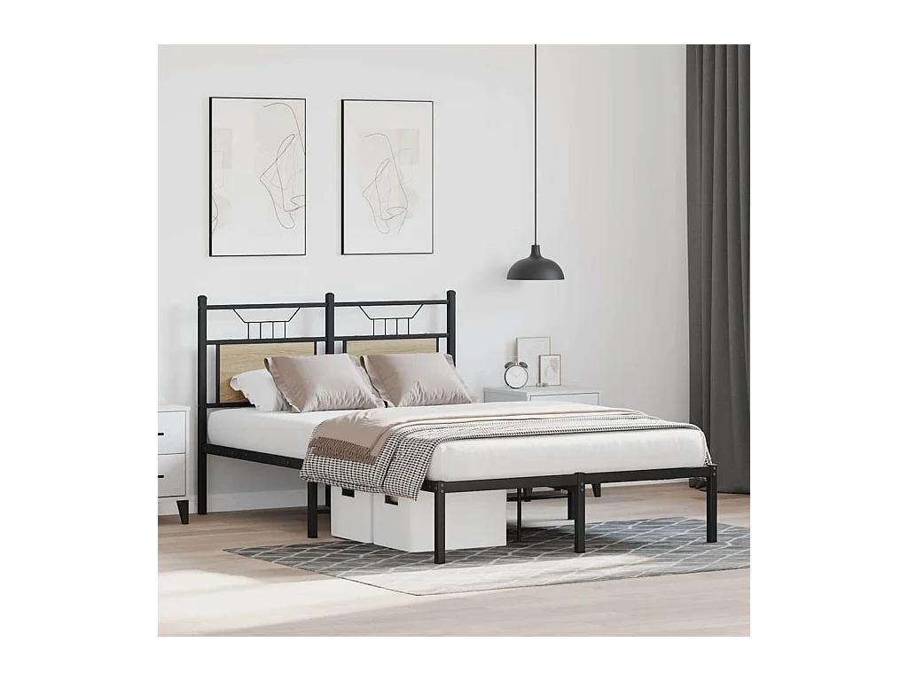 Cadre de lit sans matelas chêne sonoma 120x190 cm