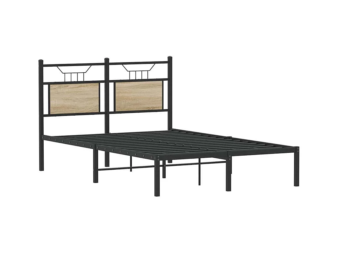 Cadre de lit sans matelas chêne sonoma 120x190 cm