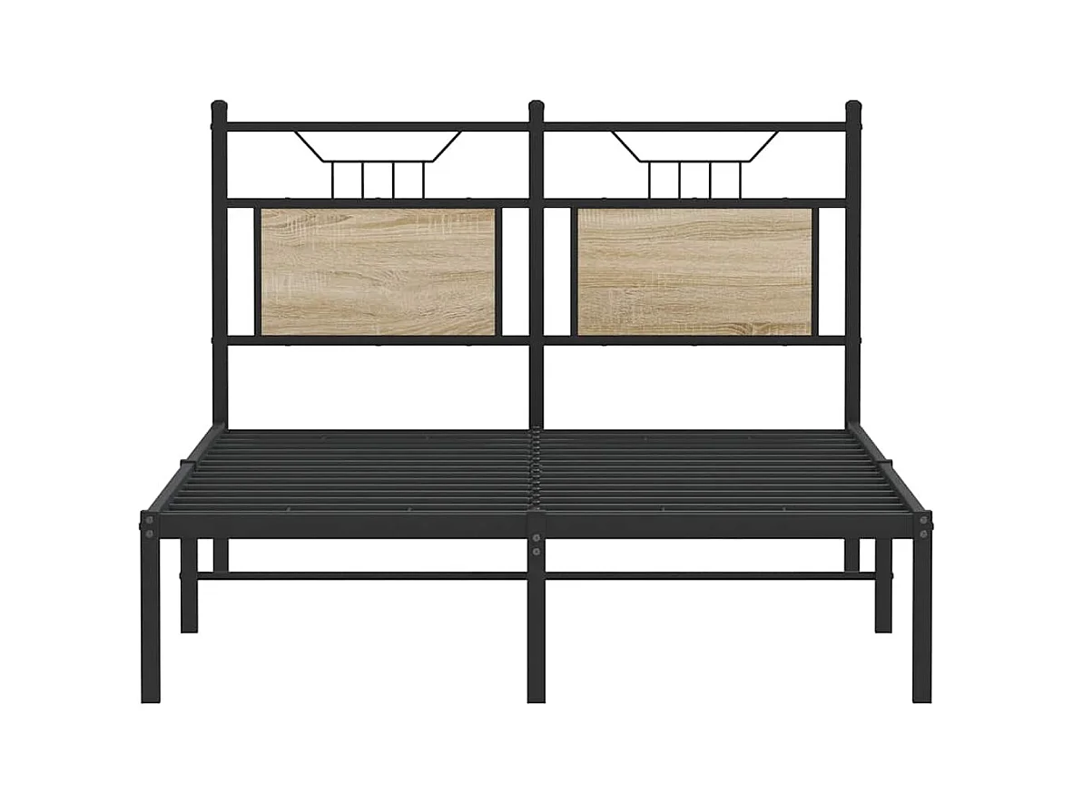 Cadre de lit sans matelas chêne sonoma 120x190 cm