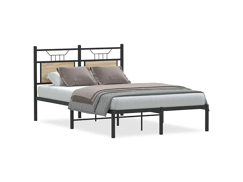 Cadre de lit sans matelas chêne sonoma 120x190 cm