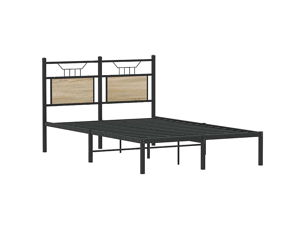 Cadre de lit sans matelas chêne sonoma 120x190 cm