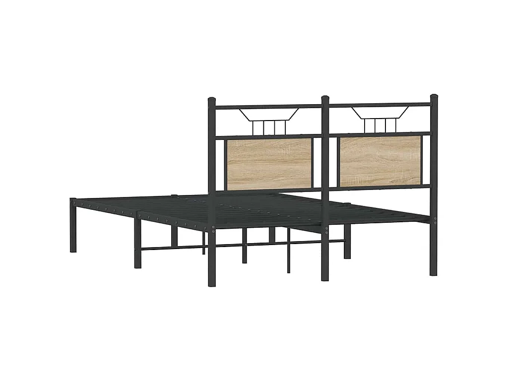 Cadre de lit sans matelas chêne sonoma 120x190 cm