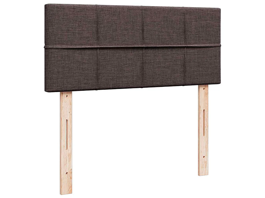 Ottoman bed met matras en LED's 120x190 cm stof donkerbruin
