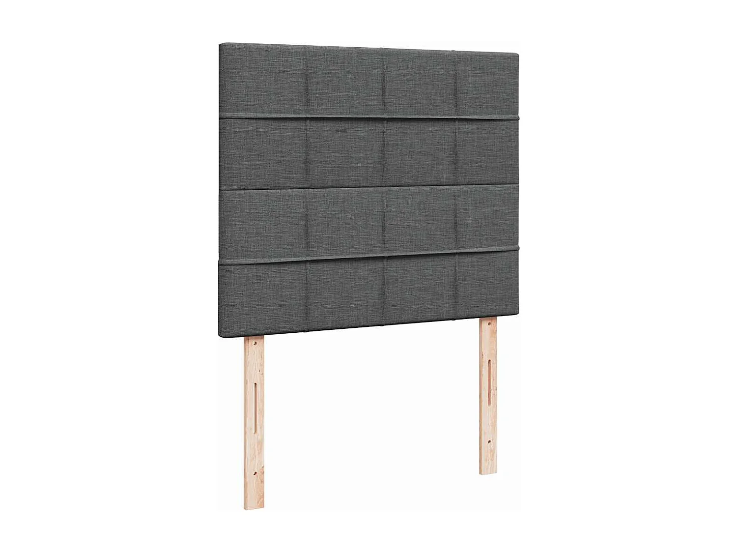 Cama box spring con colchón tela gris oscuro 120x190 cm