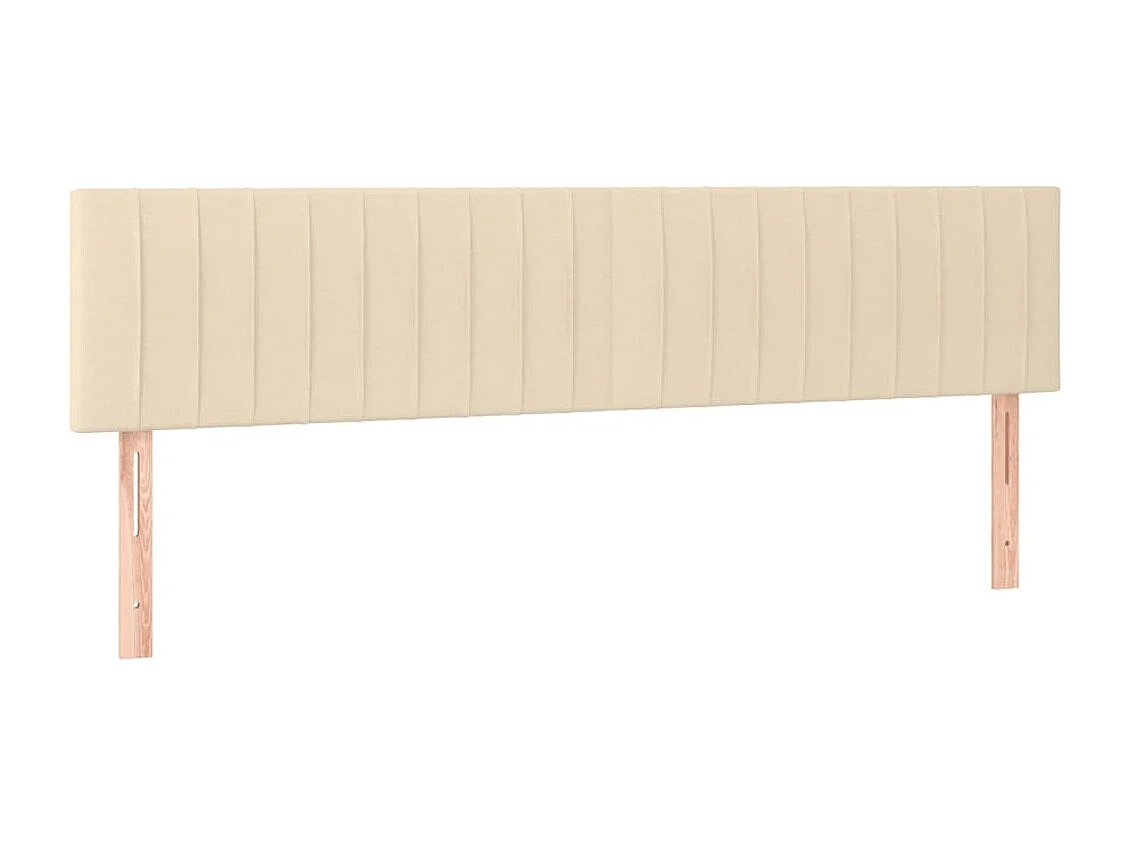 Estructura de cama sin colchón tela crema 120x190 cm