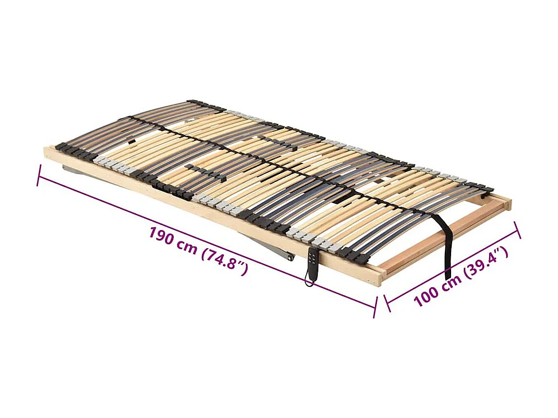 Lamelbodem Bruin 100 x 190 cm Massief beukenhout