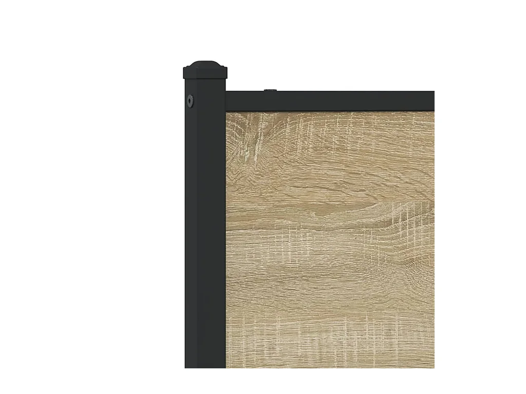 Cadre de lit en métal sans matelas chêne sonoma 120x190 cm