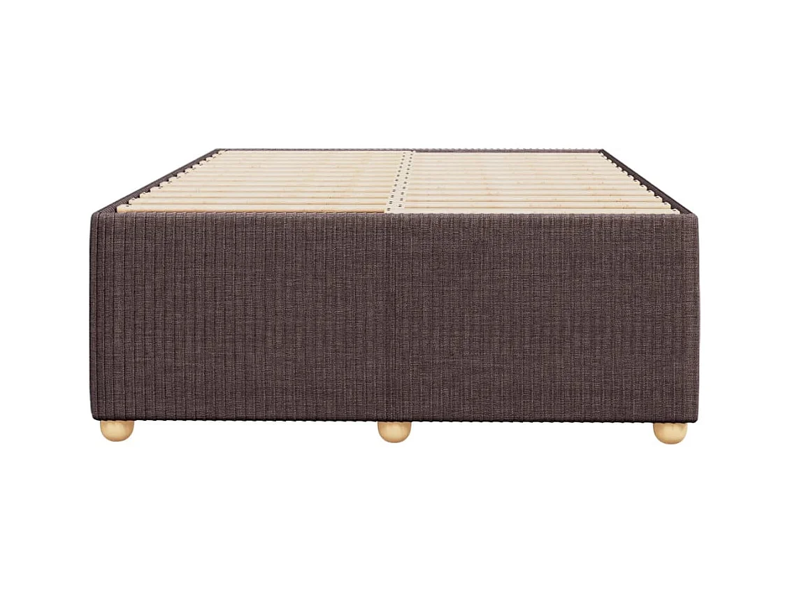 Bettgestell ohne Matratze Dunkelbraun 120x190 cm Stoff