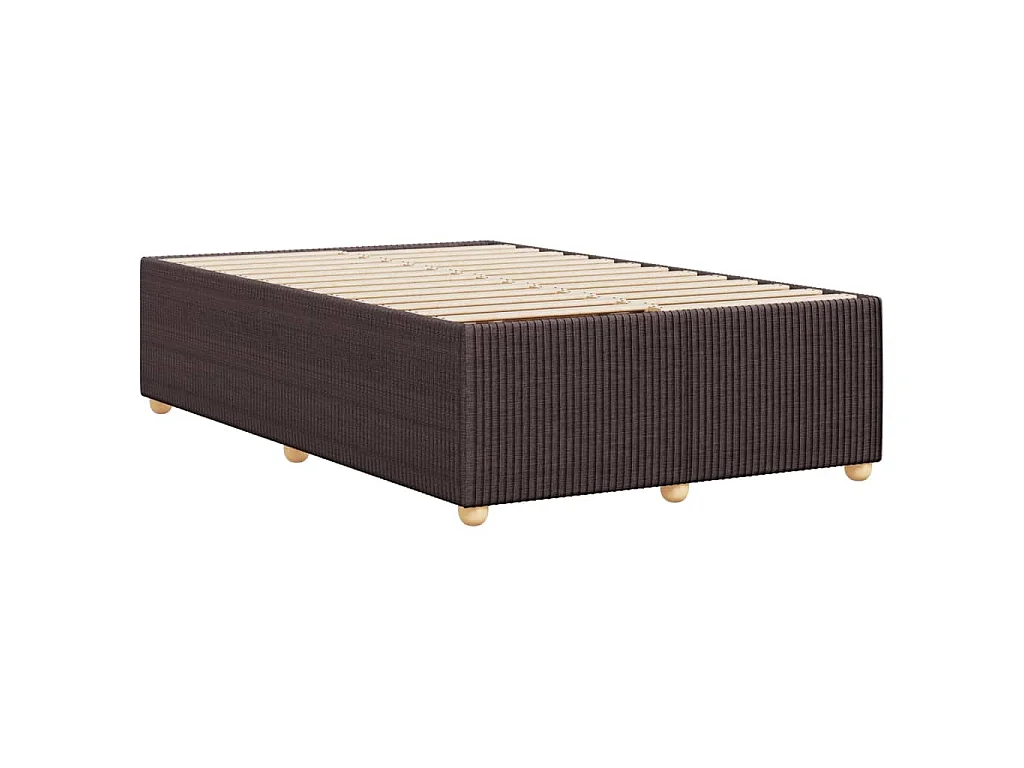 Bedframe zonder matras 120x190 cm stof donkerbruin