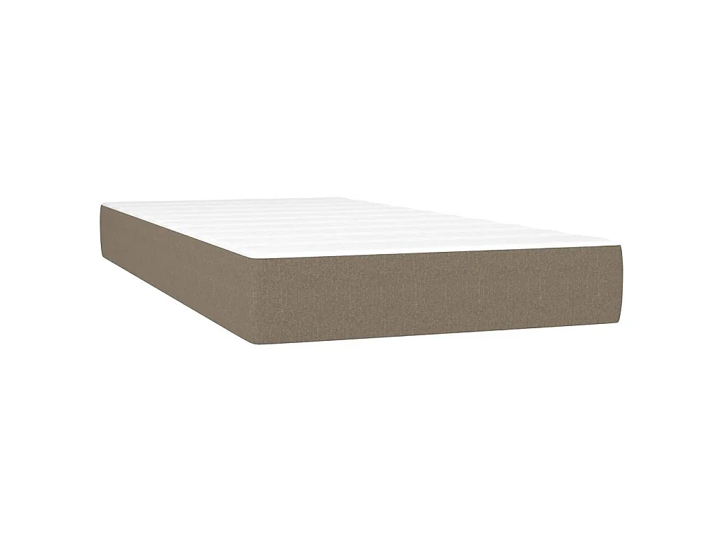Boxspring met matras stof taupe 120x190 cm