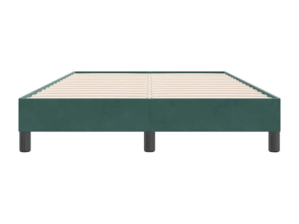 Boxspringbett ohne Matratze Dunkelgrün 120x220 cm Samt