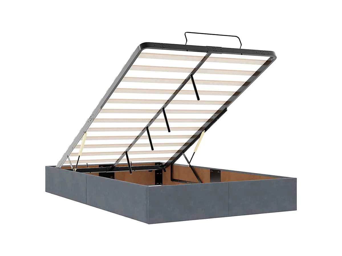 Struttura Letto Pouf con Materasso 120x200 cm Velluto