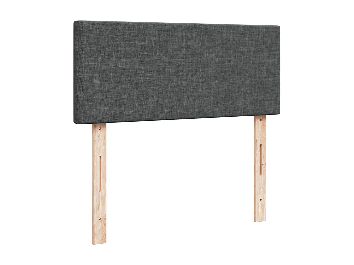 Cama box spring con colchón tela gris oscuro 120x190 cm