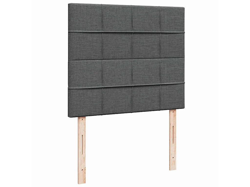 Cama boxspring com colchão 120x190 cm tecido cinzento-escuro
