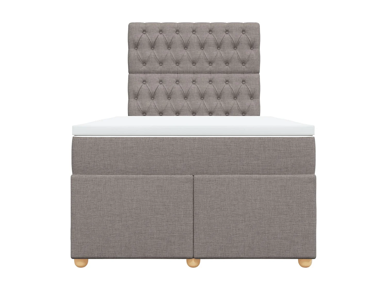 Sommier à lattes de lit avec matelas Taupe 120x200 cm Tissu