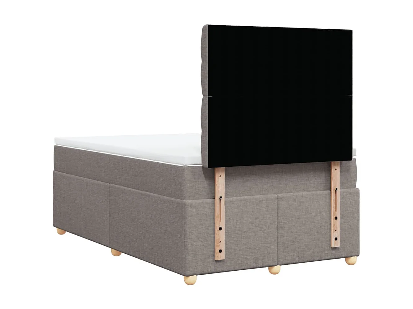 Sommier à lattes de lit avec matelas Taupe 120x200 cm Tissu