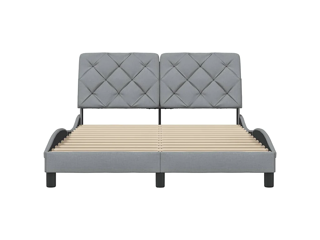 Bedframe zonder matras 120x200 cm stof lichtgrijs
