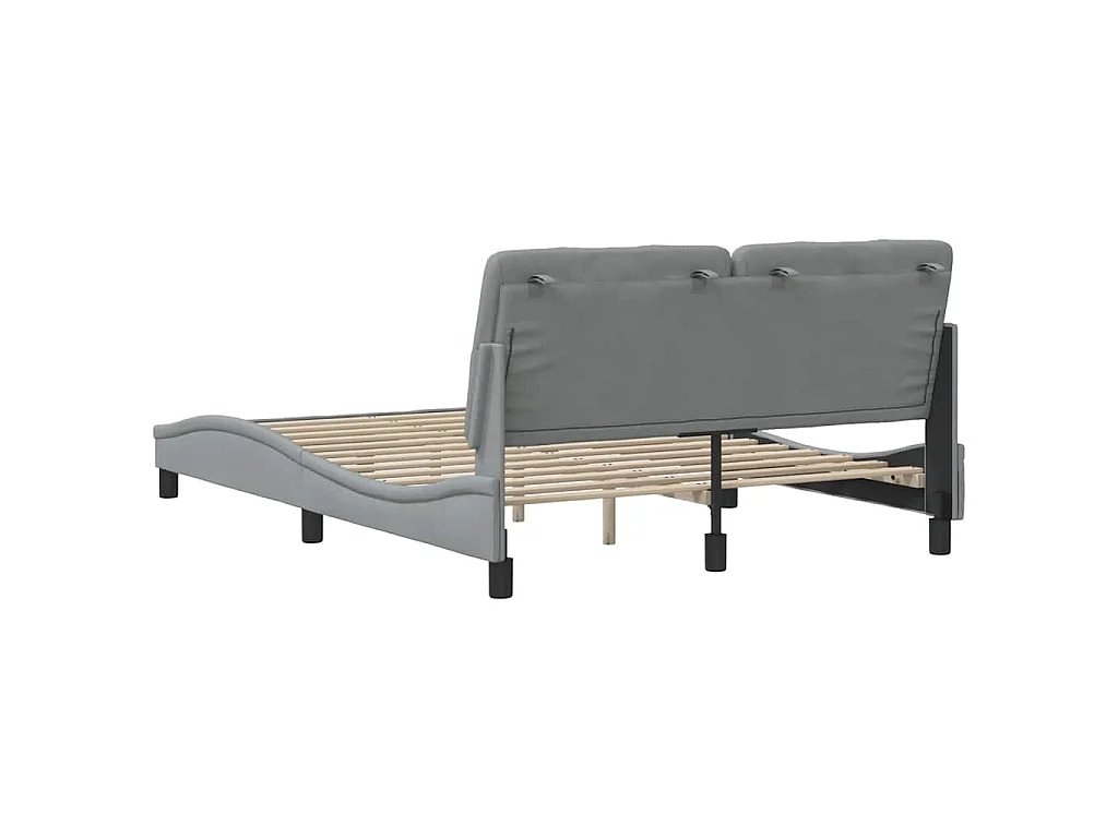 Bedframe zonder matras 120x200 cm stof lichtgrijs